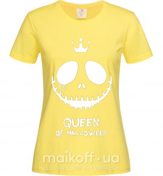 Жіноча футболка Queen of halloween Лимонний фото