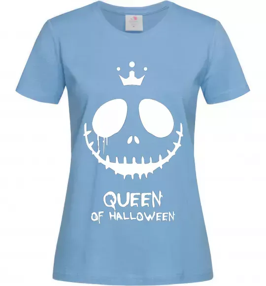 Женская футболка Queen of halloween Голубой фото
