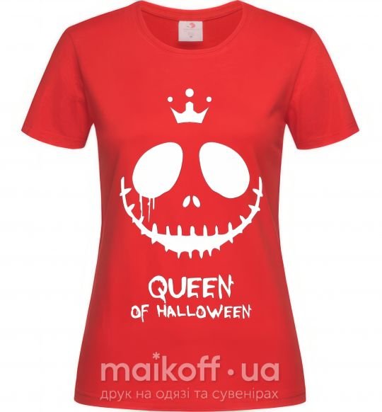 Женская футболка Queen of halloween Красный фото