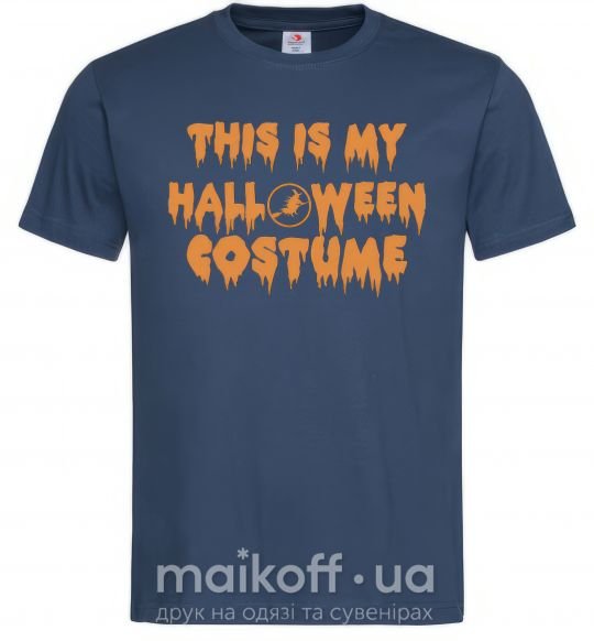 Мужская футболка This is my halloween queen Темно-синий фото