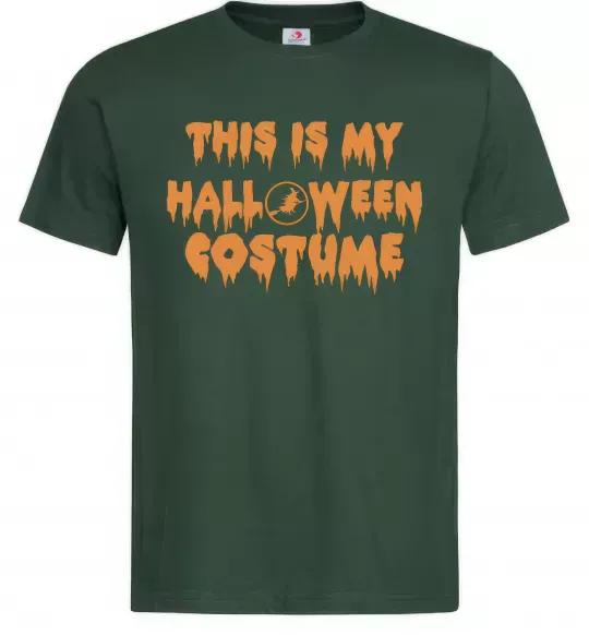 Мужская футболка This is my halloween queen Темно-зеленый фото