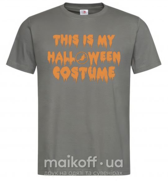 Чоловіча футболка This is my halloween queen Графіт фото