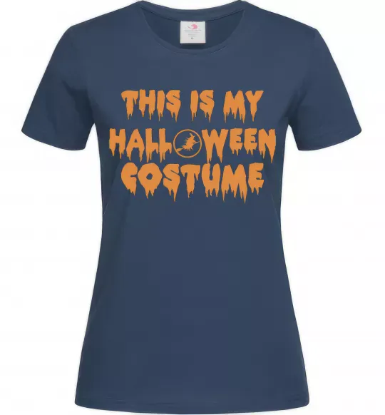 Жіноча футболка This is my halloween queen Темно-синій фото