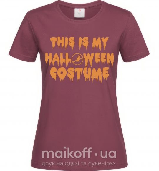 Женская футболка This is my halloween queen Бордовый фото