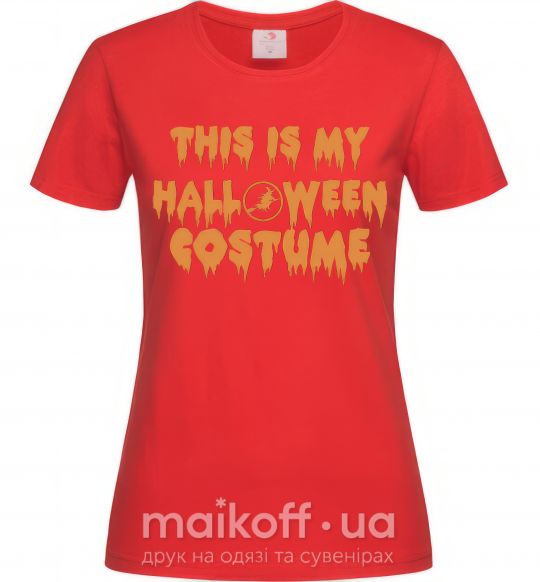 Женская футболка This is my halloween queen Красный фото