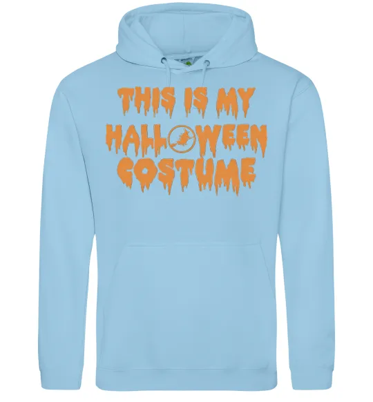 Мужская толстовка (худи) This is my halloween queen Голубой фото