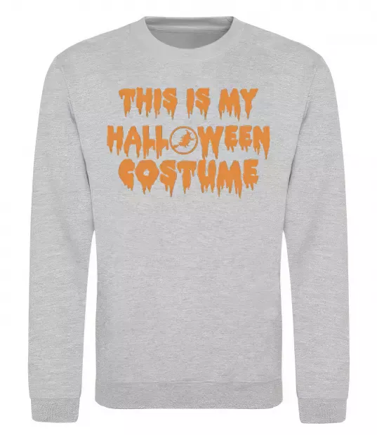 Світшот This is my halloween queen Сірий меланж фото