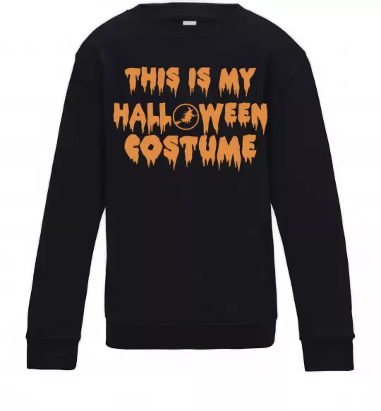 Дитячий світшот This is my halloween queen Чорний фото
