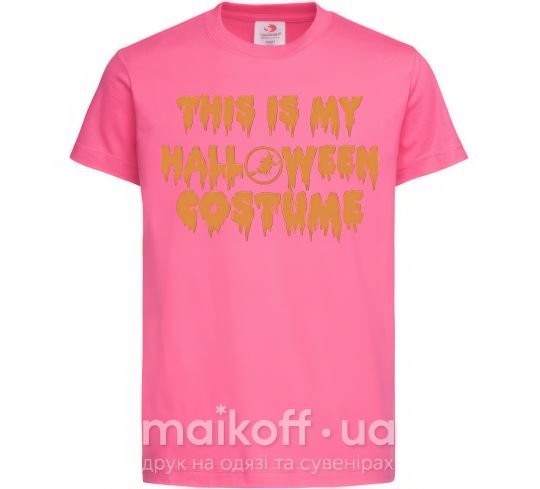 Детская футболка This is my halloween queen Ярко-розовый фото