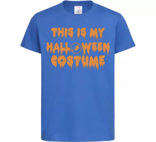 Дитяча футболка This is my halloween queen Яскраво-синій фото
