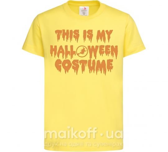 Дитяча футболка This is my halloween queen Лимонний фото