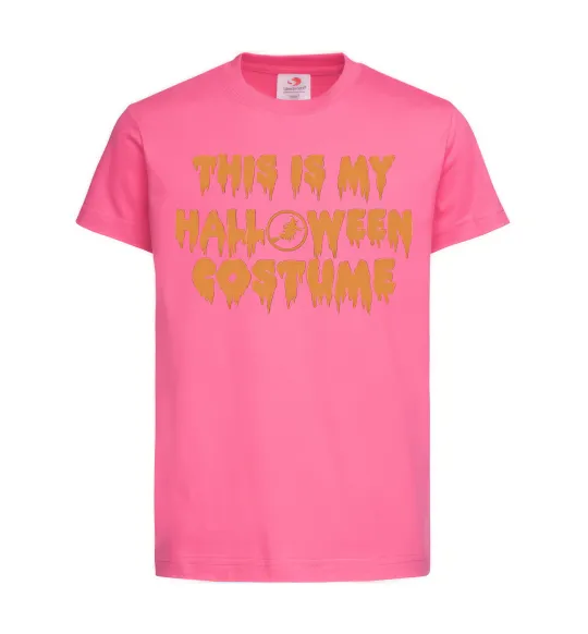 Детская футболка This is my halloween queen Ярко-розовый фото