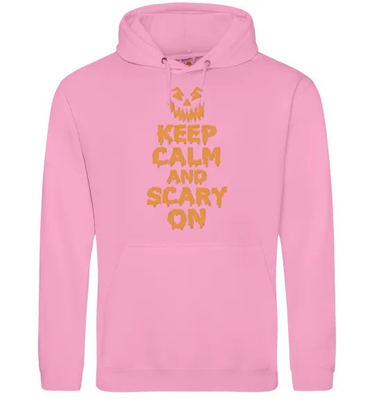 Чоловіча толстовка (худі) Keep calm and scary on Рожевий фото