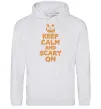 Мужская толстовка (худи) Keep calm and scary on Серый меланж фото