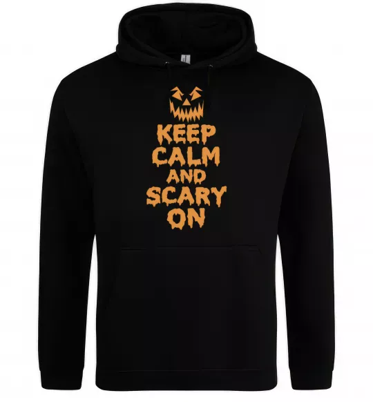 Жіноча толстовка (худі) Keep calm and scary on Чорний фото