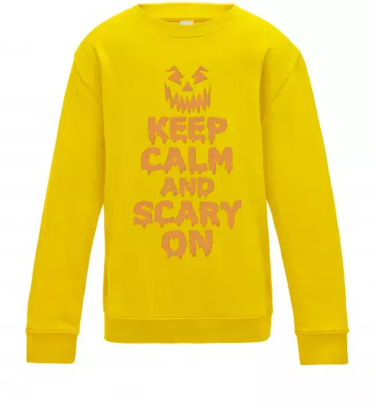 Дитячий світшот Keep calm and scary on Сонячно жовтий фото