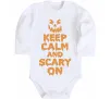 Детский боди Keep calm and scary on Белый фото