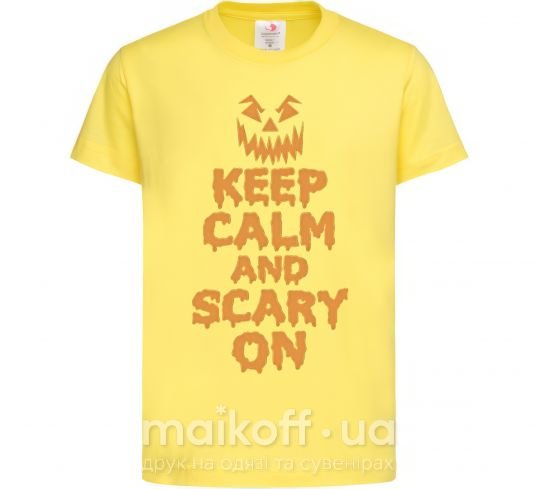 Дитяча футболка Keep calm and scary on Лимонний фото