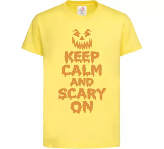 Дитяча футболка Keep calm and scary on Лимонний фото