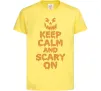 Дитяча футболка Keep calm and scary on Лимонний фото
