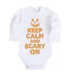 Дитячий бодік Keep calm and scary on Білий фото