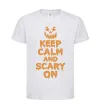 Детская футболка Keep calm and scary on Белый фото