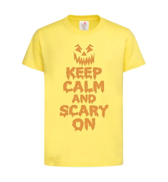 Детская футболка Keep calm and scary on Лимонный фото