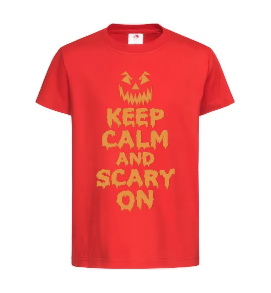 Детская футболка Keep calm and scary on Красный фото