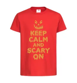 Детская футболка Keep calm and scary on Красный фото