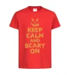 Детская футболка Keep calm and scary on Красный фото