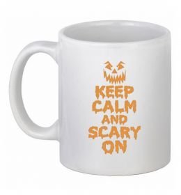 Чашка керамическая Keep calm and scary on