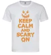 Мужская футболка Keep calm and scary on Белый Мужская футболка Keep calm and scary on Белый фото