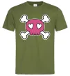 Чоловіча футболка Черепушка Оливковий фото