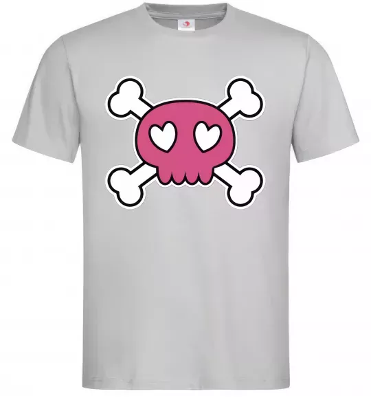 Чоловіча футболка Черепушка Сірий фото