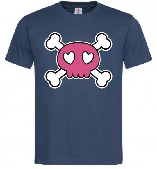 Чоловіча футболка Черепушка Темно-синій фото