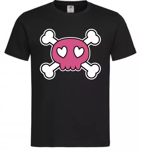 Чоловіча футболка Черепушка Чорний фото