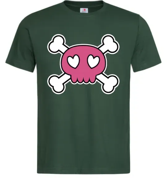 Чоловіча футболка Черепушка Темно-зелений фото