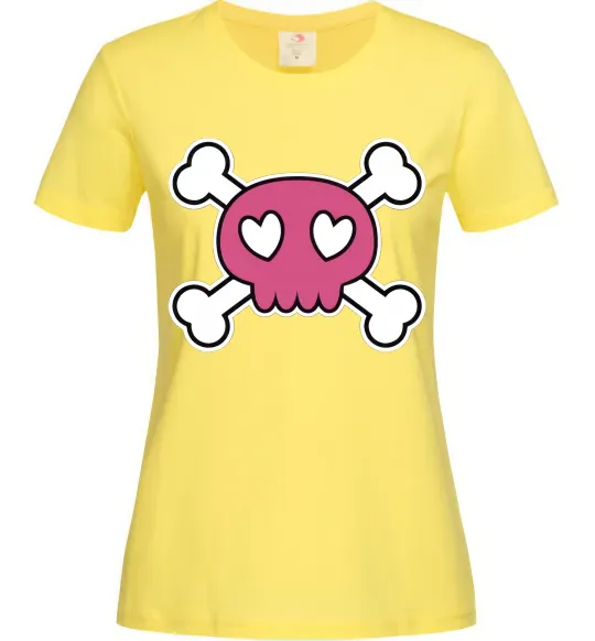 Жіноча футболка Черепушка Лимонний фото