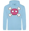 Мужская толстовка (худи) Черепушка Голубой фото