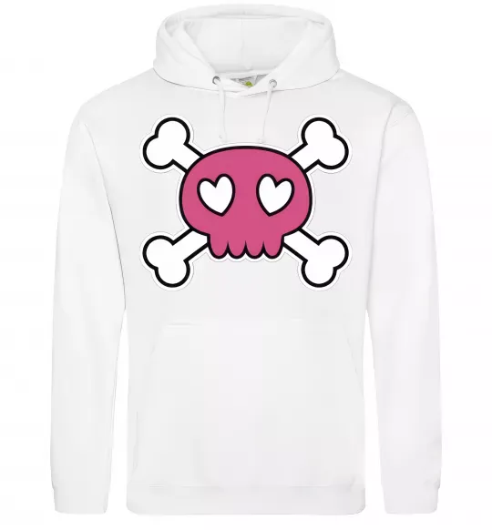 Жіноча толстовка (худі) Черепушка Білий фото