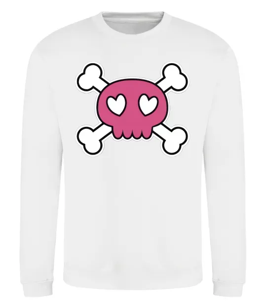 Свитшот Черепушка Белый фото