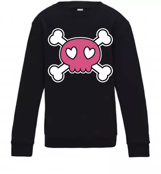 Детский Свитшот Черепушка Черный фото
