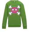 Детский Свитшот Черепушка Лаймовый фото