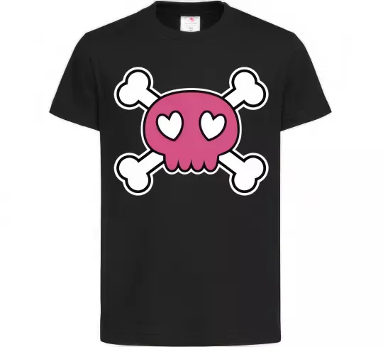 Дитяча футболка Черепушка Чорний фото