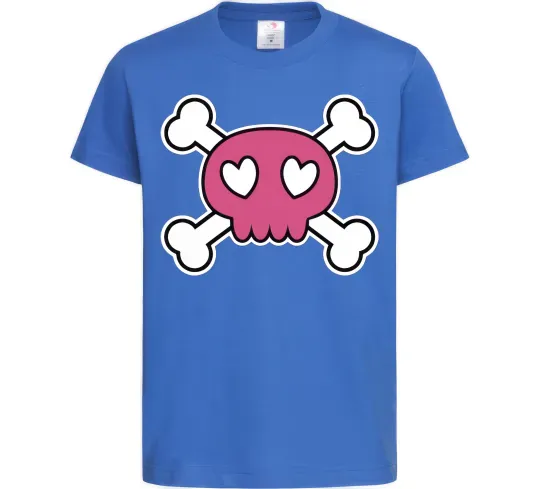 Дитяча футболка Черепушка Яскраво-синій фото