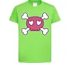 Дитяча футболка Черепушка Лаймовий фото