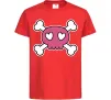 Дитяча футболка Черепушка Червоний фото