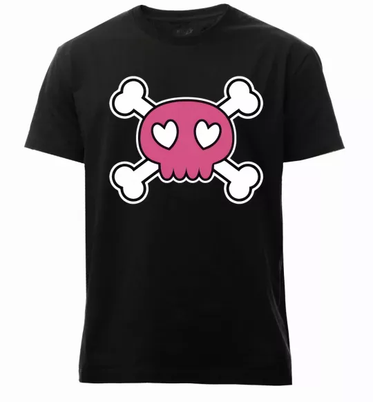 Мужская премиум футболка Черепушка Черный фото