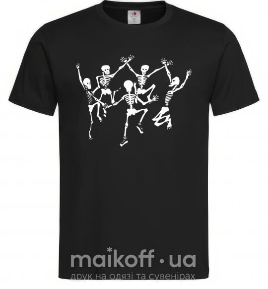 Мужская футболка dance skeleton Черный фото