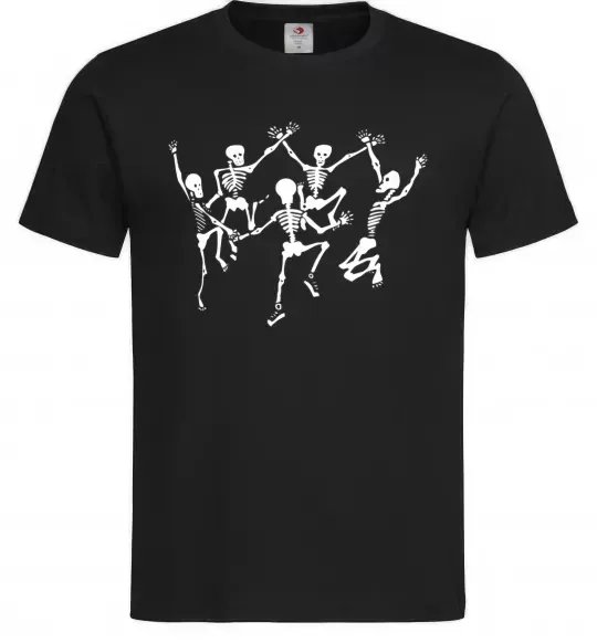 Мужская футболка dance skeleton Черный фото